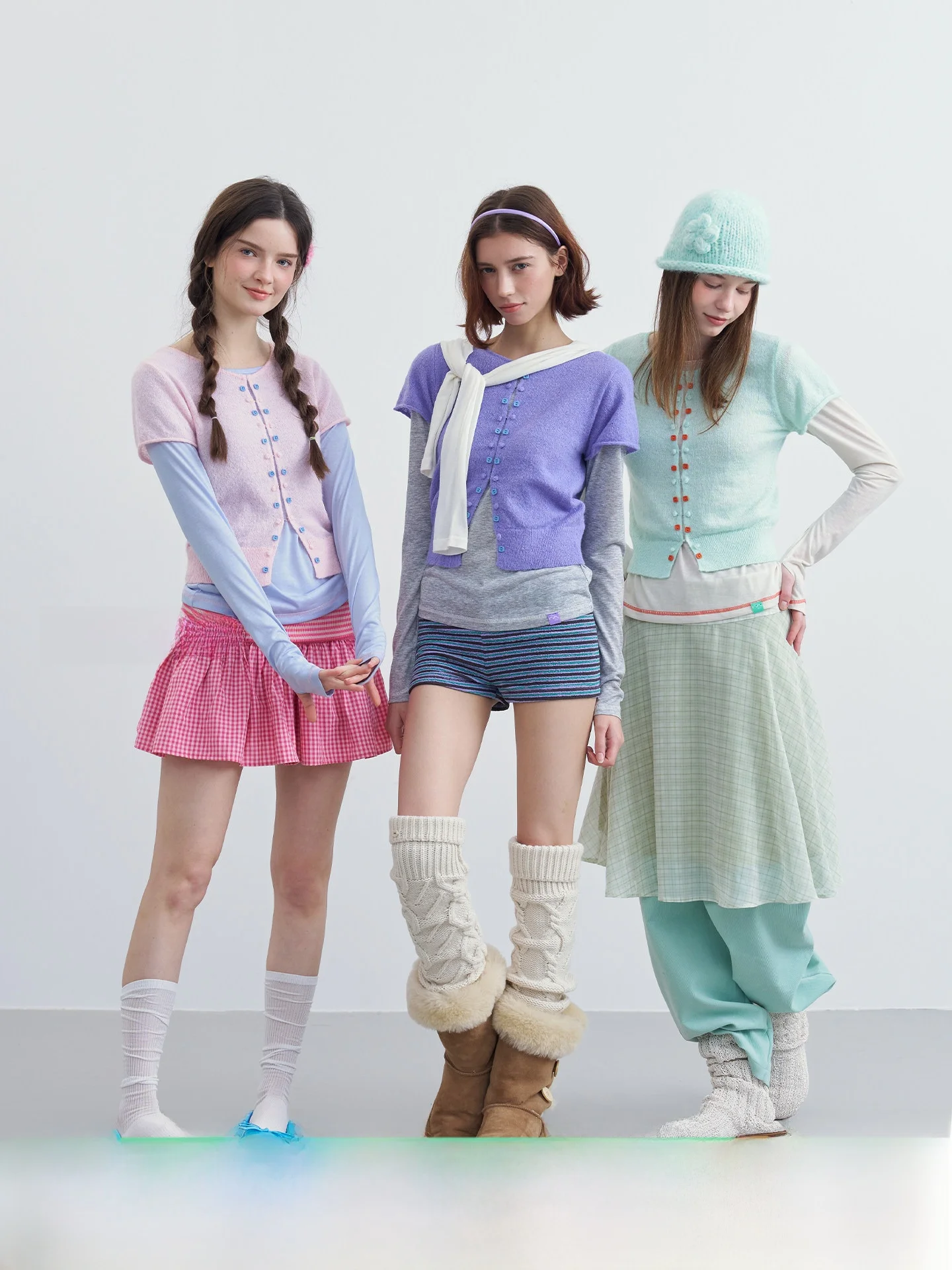 

Riverstone plus Women's Slim Fit Long Sve Knitted Open Cardigan Thin Sle Pure Color oulder Appropriate Spring Faion