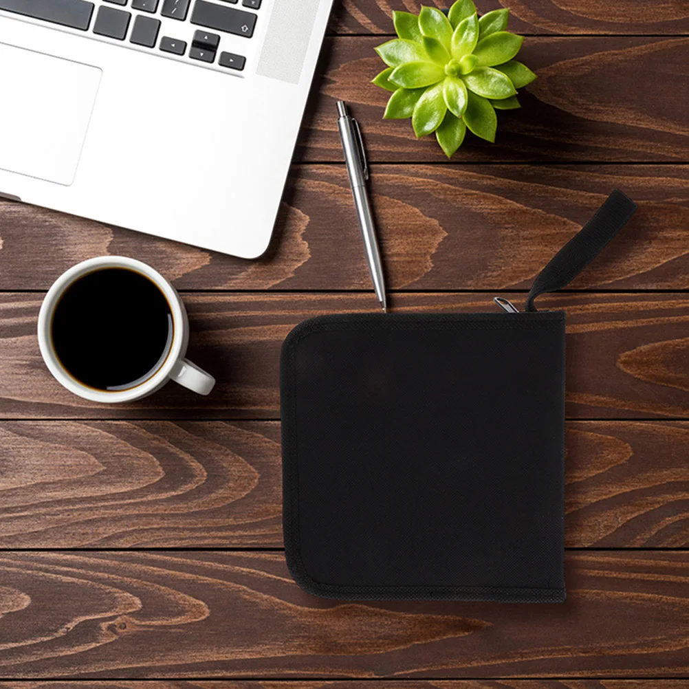 

2Pcs Cd Holder Case Multi Pocket Dvd Organizer Portable Disc Bag Waterproof Material Compact Cd Storage Pouch for Car Travel Use