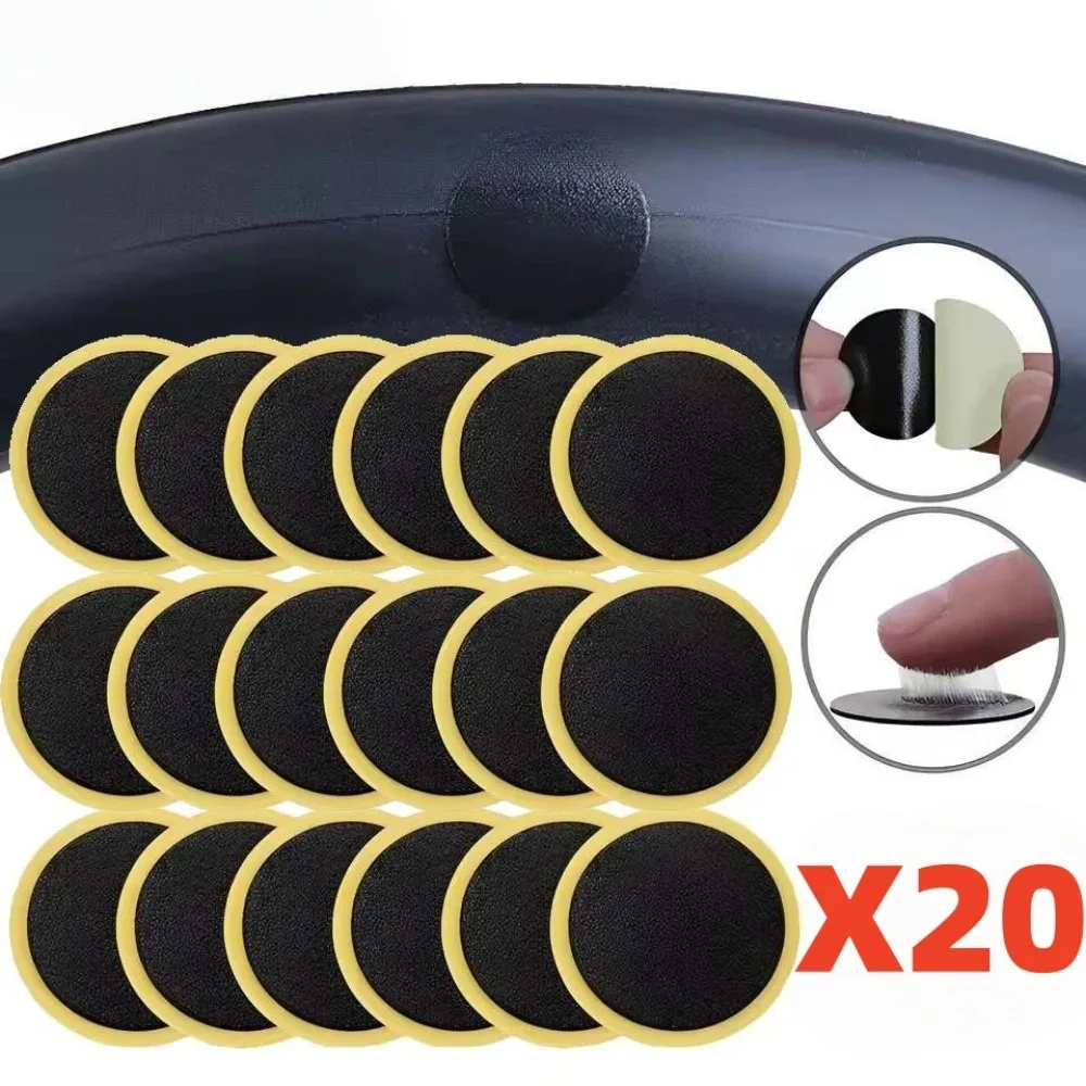 30/20/10pc Bike Tire Patch Kit Glueless 0.7mm Bike Repair Patch Round Bicycle Tube Patches tool for Bike Patch Road Mountain Kit
