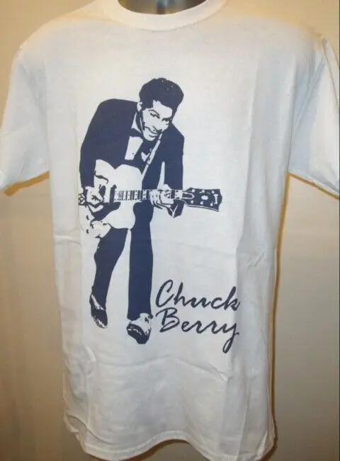 Chuck Berry Music T Shirt Rock And Roll Guitar Legend Fats Domino BB King T282