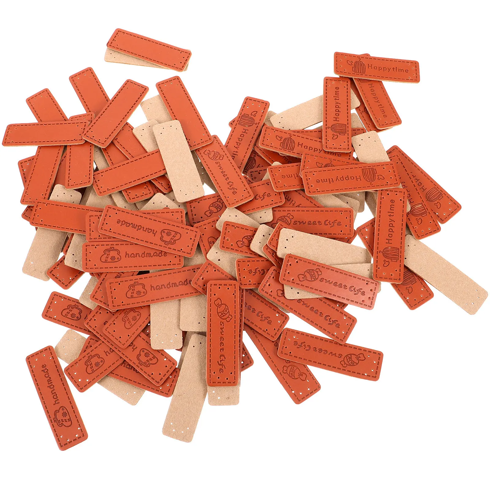 

120Pcs DIY Sewing Labels Tags Sewing Clothes Labels for Handmade Apparel and Craft Clothes Embossed Label