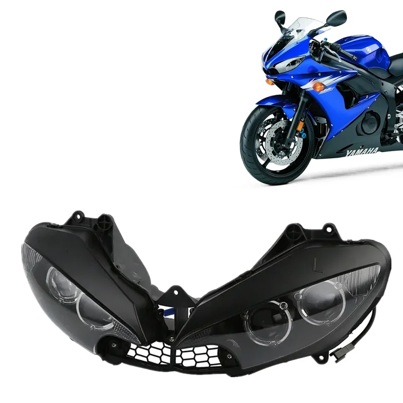 

Фара в сборе для Yamaha YZF R6 2003-2005 YZF R6S 2006-2009, запчасти для мотоциклов, аксессуары, аксессуары