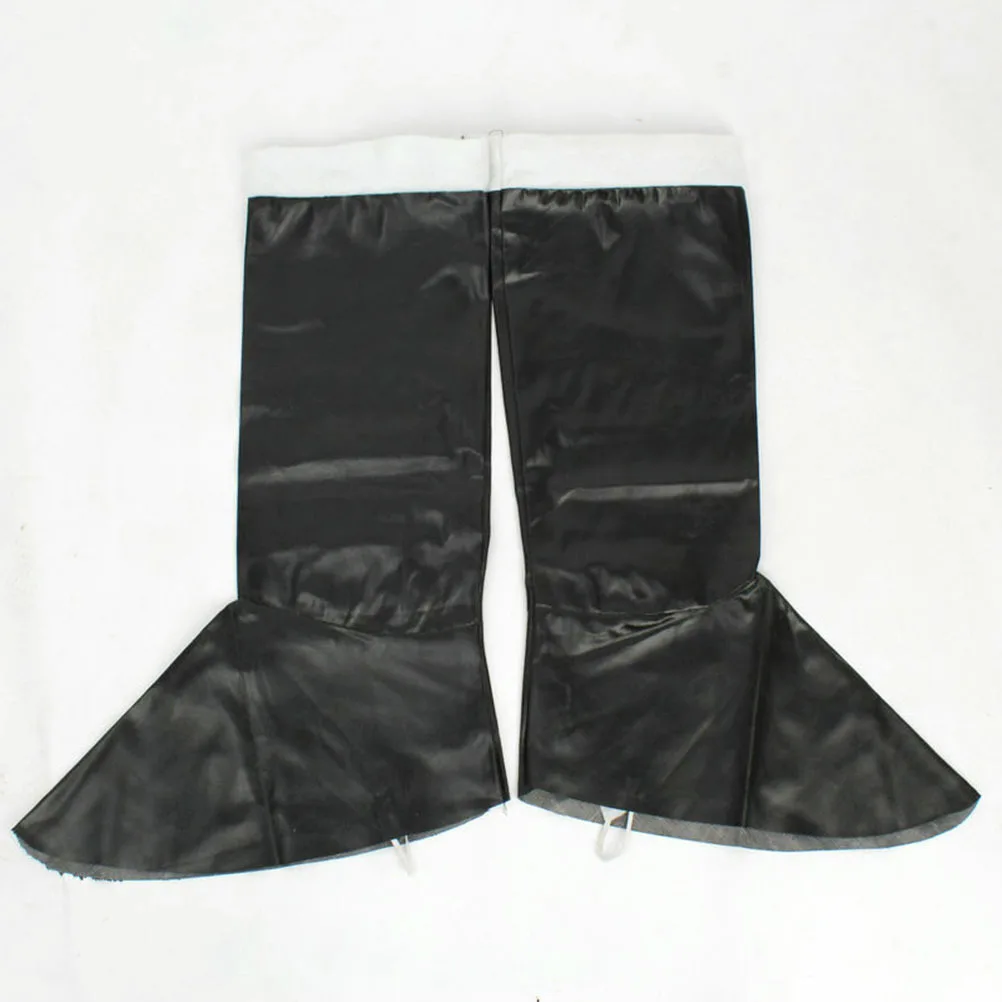 Crianças pu artificial joelho-botas altas cobre traje de natal 10-13 anos de idade adereços cosplay capa de sapato de natal