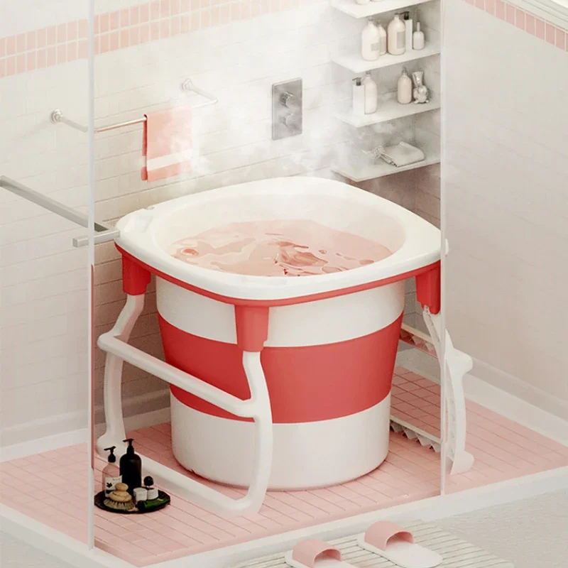 

Household Adult Bath Barrel Folding Bathtub Full Body Bath Bucket Children Baby Bathtubs Adult Baby Swimming Pool