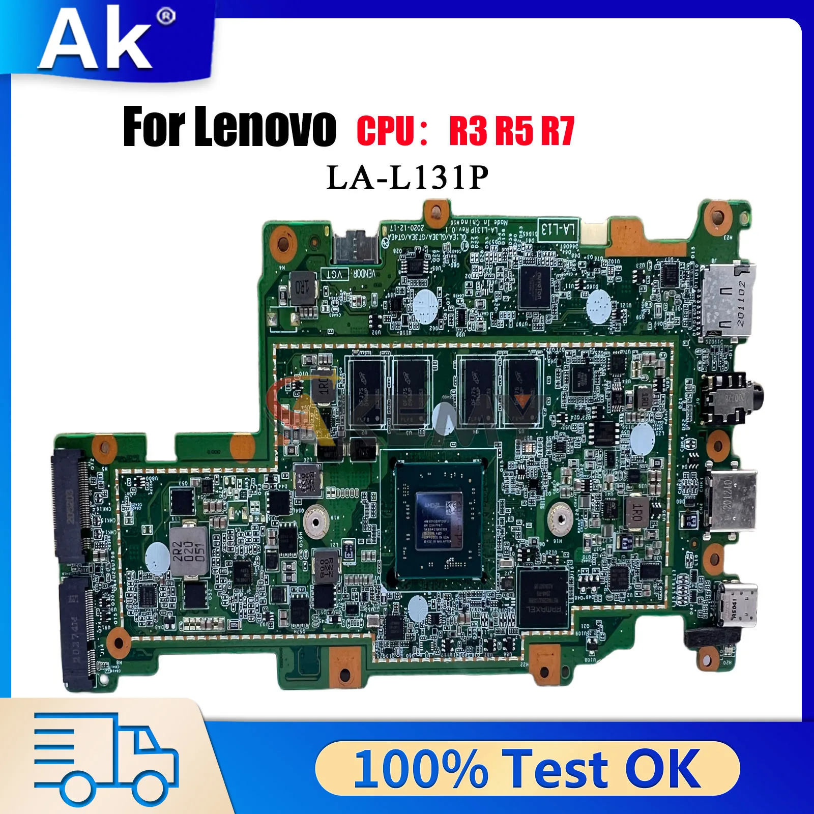 

LA-L131P для Lenovo 14e Chromebook Gen 2 с процессором AMD 4 ГБ 8 ГБ ОЗУ 32 ГБ 64 ГБ SSD Материнская плата для ноутбука 100% протестирована нормально
