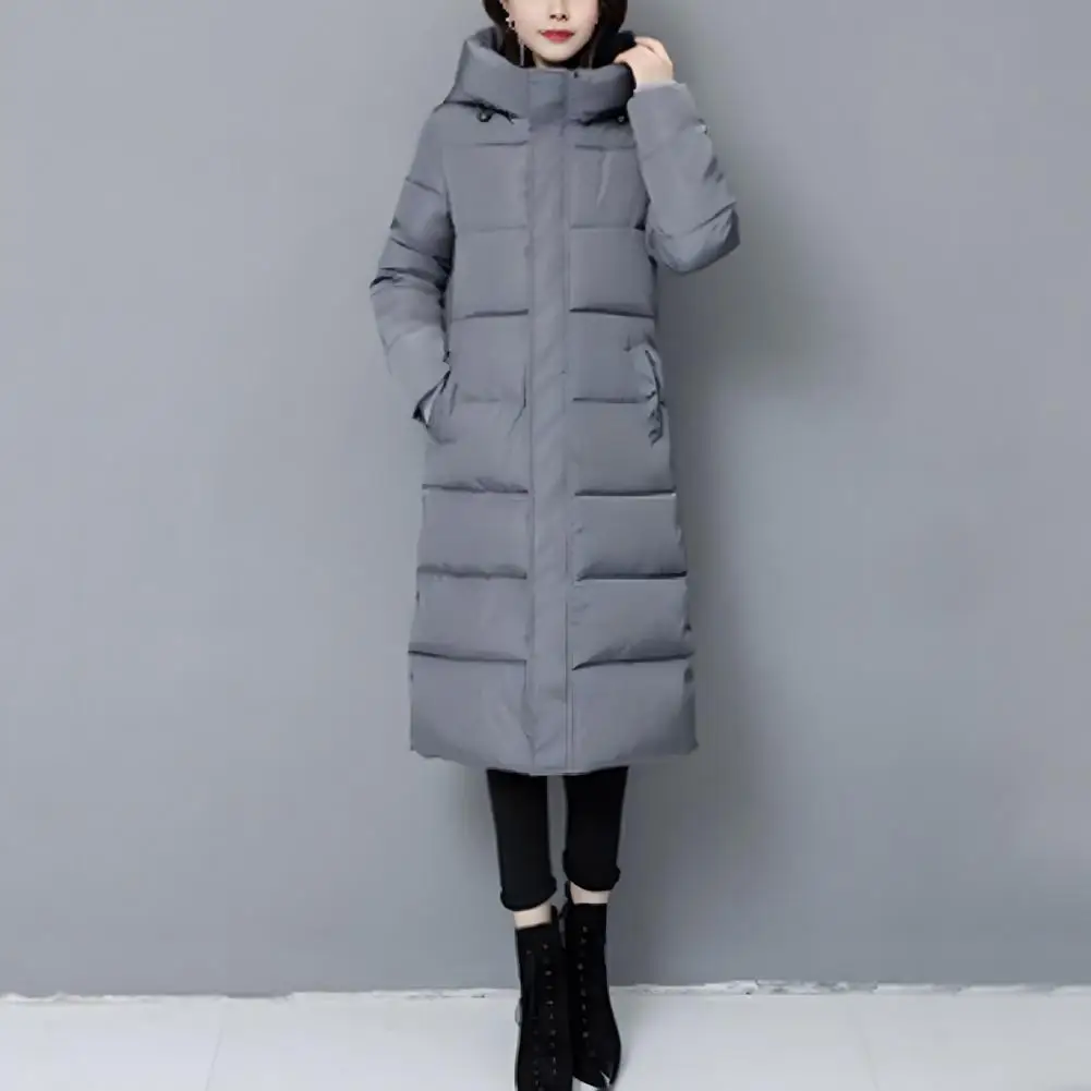 Women\'s Parkas 2024 New Winter Jacket Warm Hooded Down Padded Coat Long Korean Loose Thick Mother Cotton Snow Wear Coats