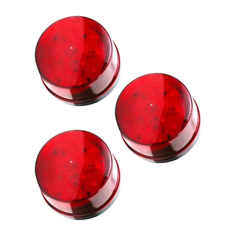 652F عدم التآكل 12 فولت تنبيهات حمراء ضوء وامض موفر للطاقة للبيئة القاسية