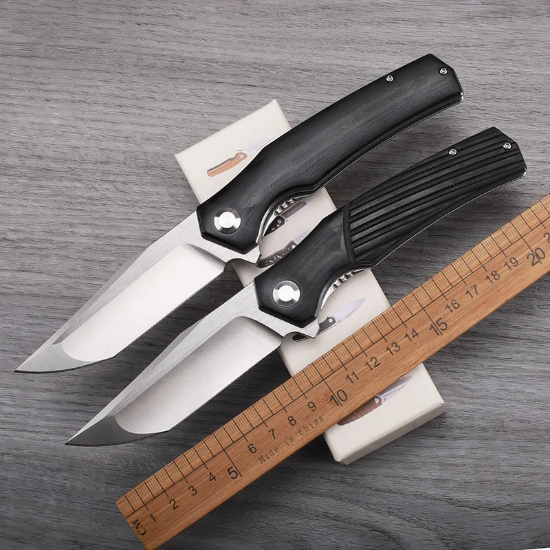 

D2 Steel G10 Handle Folding Knife Outdoor Camping Self Defense Portable Folding Tool