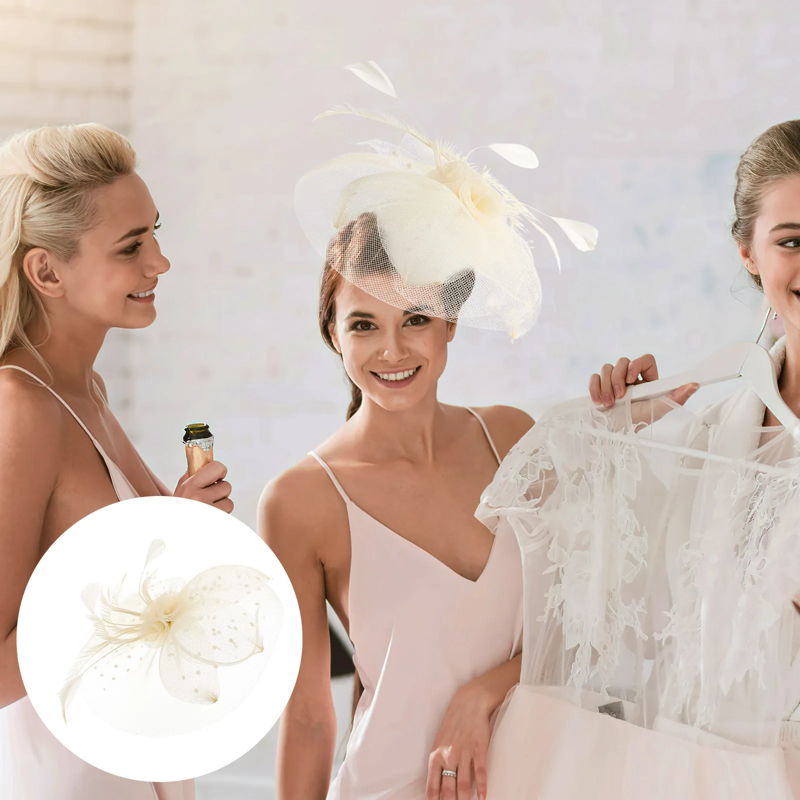 

Flower Fascinator Headband Vintage Style Tea Party Wedding Prom Banquet Hair Accessory Veil Women Tea Party Hats