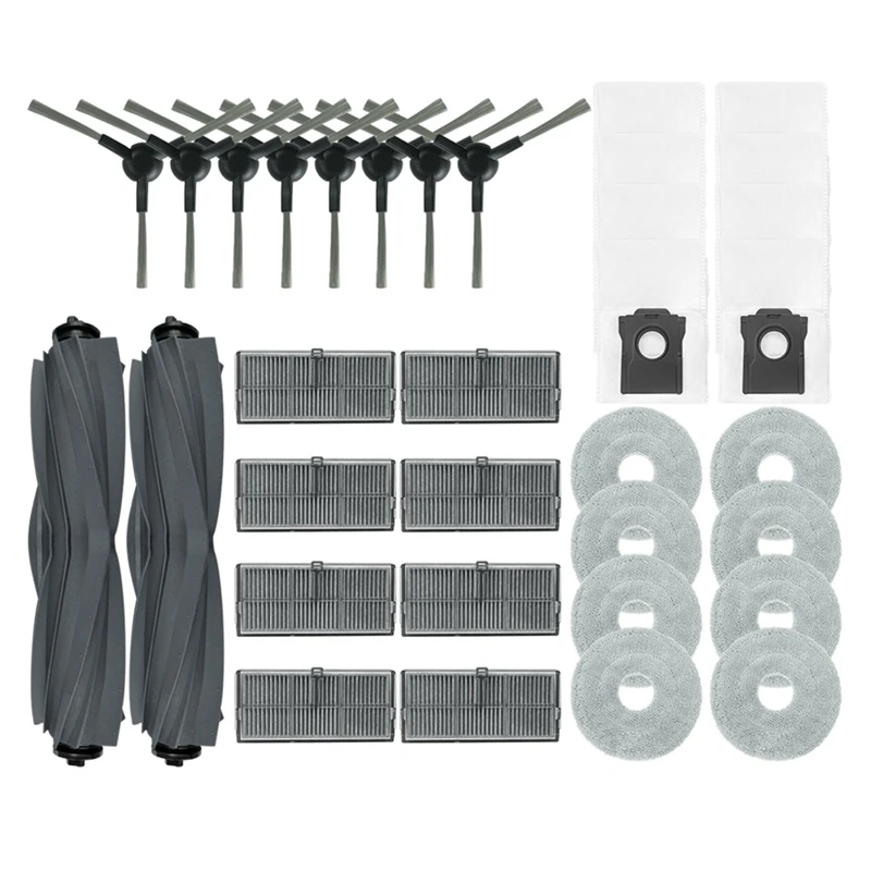 Dreame L10s Pro Ultra 교체 메인 사이드 브러시, HEPA 필터 걸레 패드, 먼지 봉투 예비 부품 키트 호환