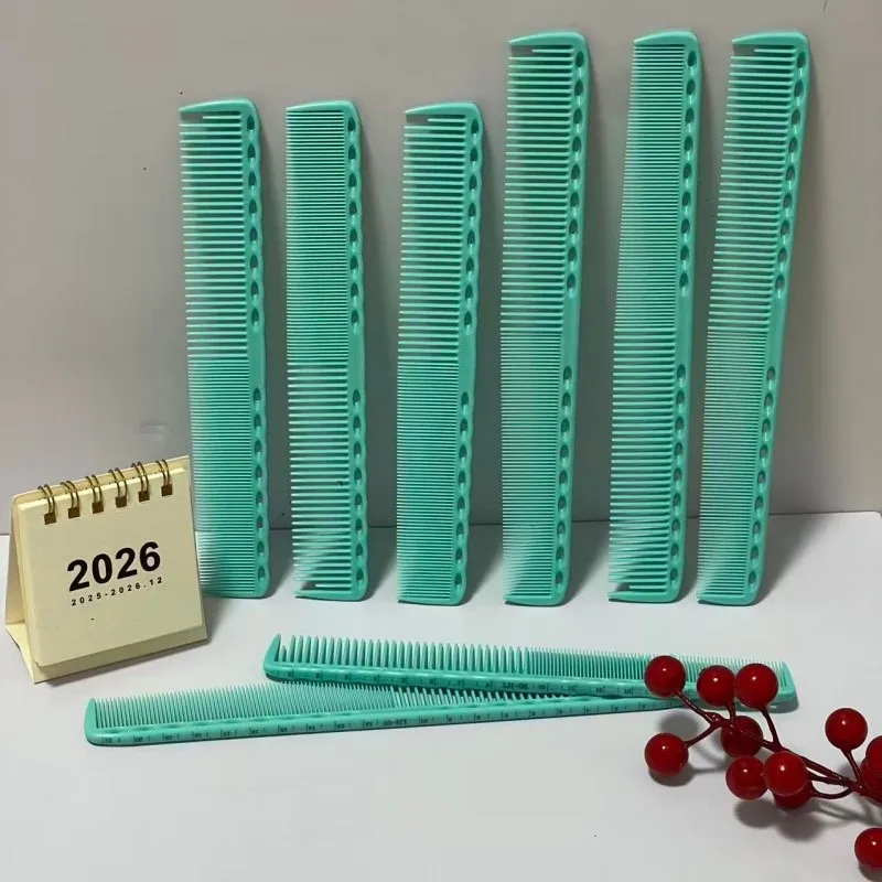 

07 MultiColored Comb WithScale BarberShop Hair Cutting Combs Hairdresser Professional Haircut Hairbrush Hair Salon Styling Tools