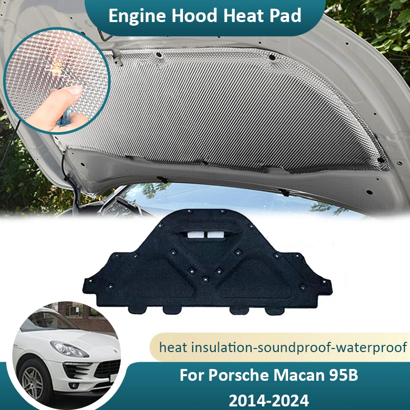 

Front Hood Engine For Porsche Macan 95B 2014 2015 2016 2017 2018 2019 2020 2021 2022 2023 2024 Sound Insulation Mat Accessorie