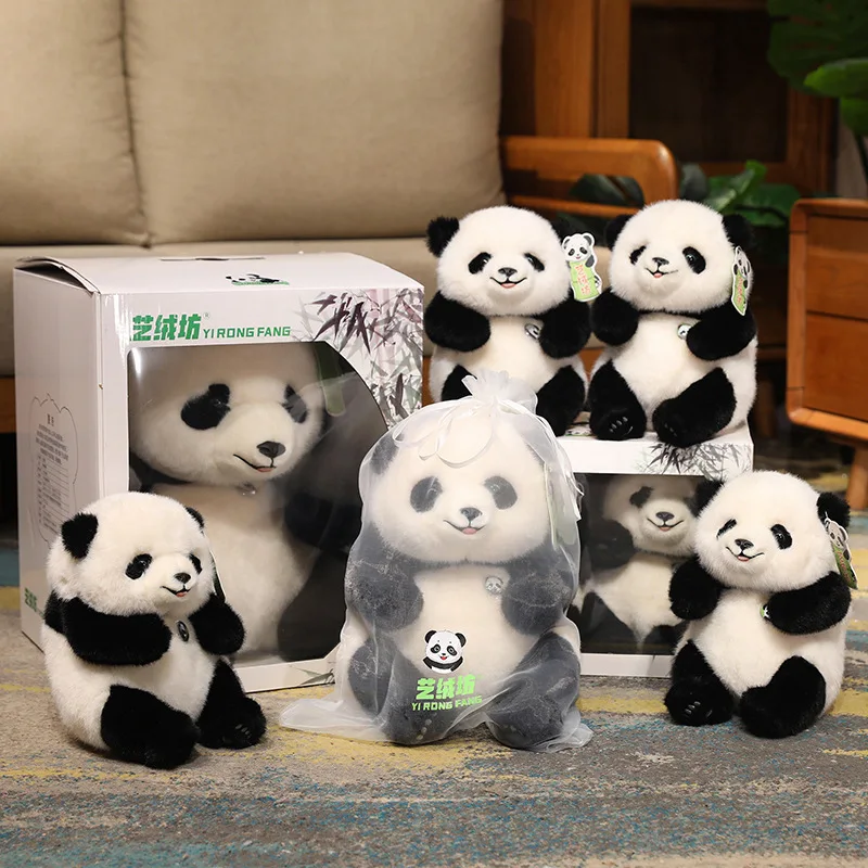 Simulation Panda Hanhan Doll Pillow Super Soft Cute Panda Plush Toy with Packaging Gift