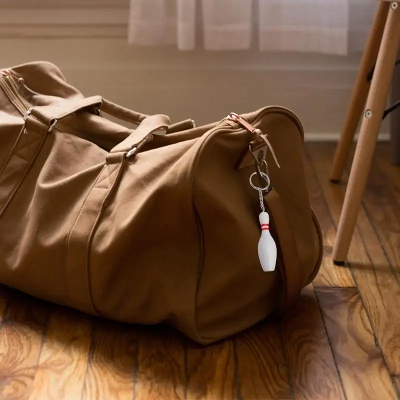 D5BB 12 ชิ้นโบว์ลิ่งพวงกุญแจโบว์ลิ่ง Pin Key โบว์ลิ่งจี้พวงกุญแจสำหรับเด็กวันเกิดปาร์ตี้คริสต์มาสถุงน่อง