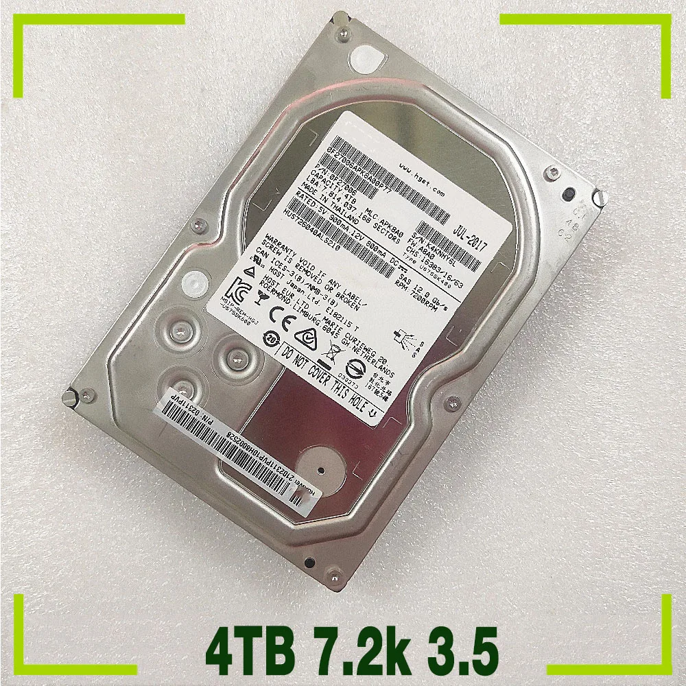 4TB 02311PVP HUS726040ALS210 7.2k 12Gb SAS Server Hard Drive 4TB 7.2k 3.5 Inch