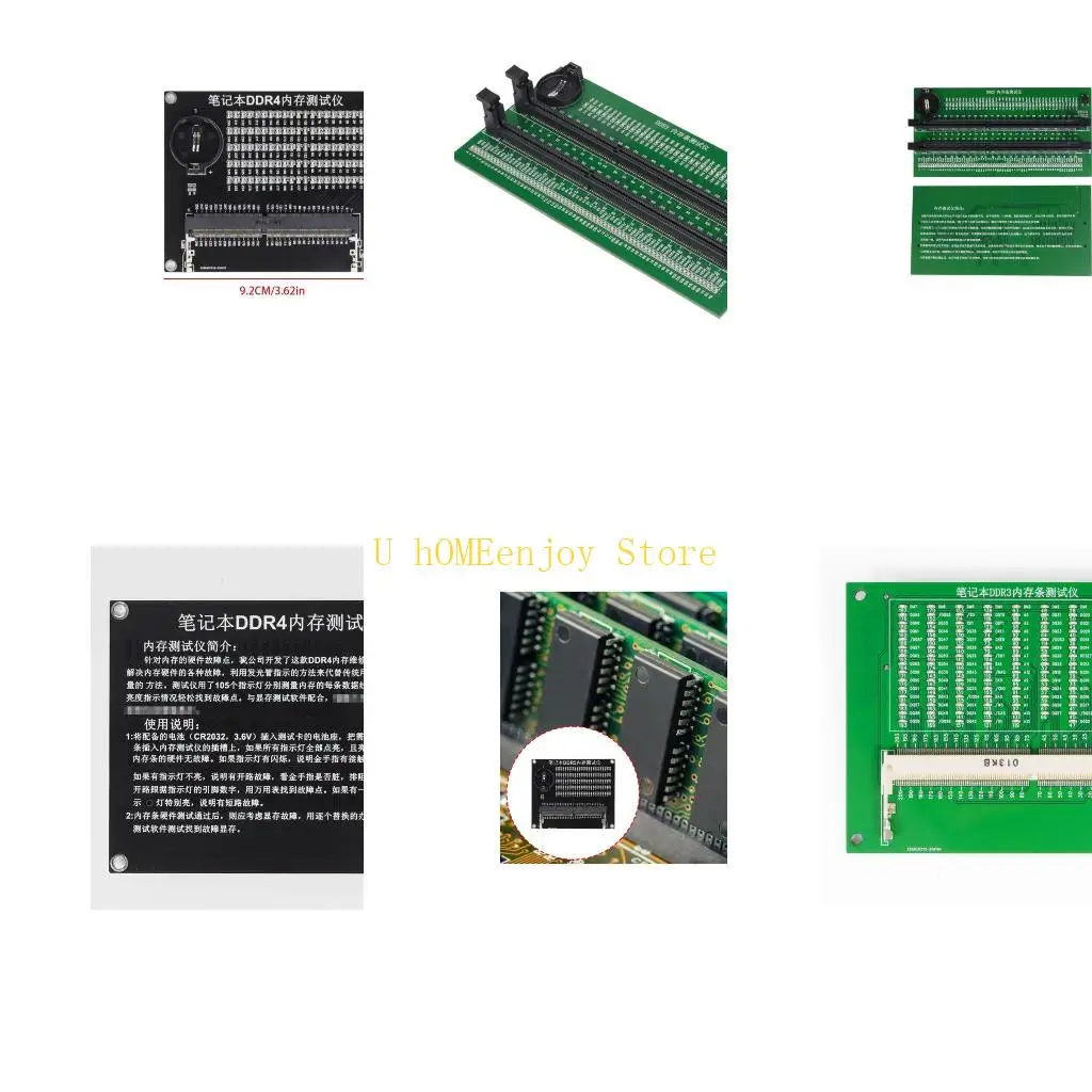 B0KF Memory Test Card for Laptop Notebook DDR5 DDR4 DDR3 Memory Slot Diagnostic Tool Tester Card with LED