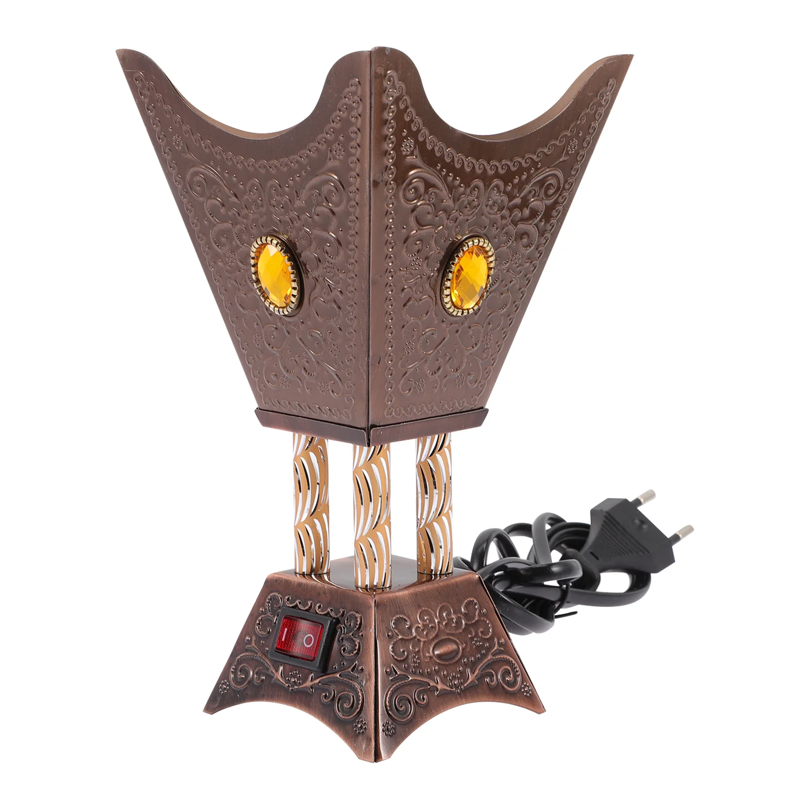 

Electric Incense Burner Style Aroma Stove For Home Office Decor Air Purifying Compact Iron Craft Eu Plug Aroma Therapy