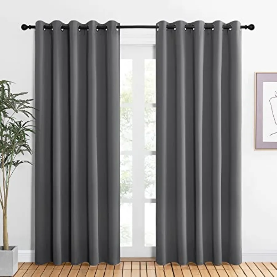 

Bedroom Curtains out Drapery Panels Three Pass Microfiber Thermal Insulated Solid Ring Top out Window Curtains/Drapes Two Panel