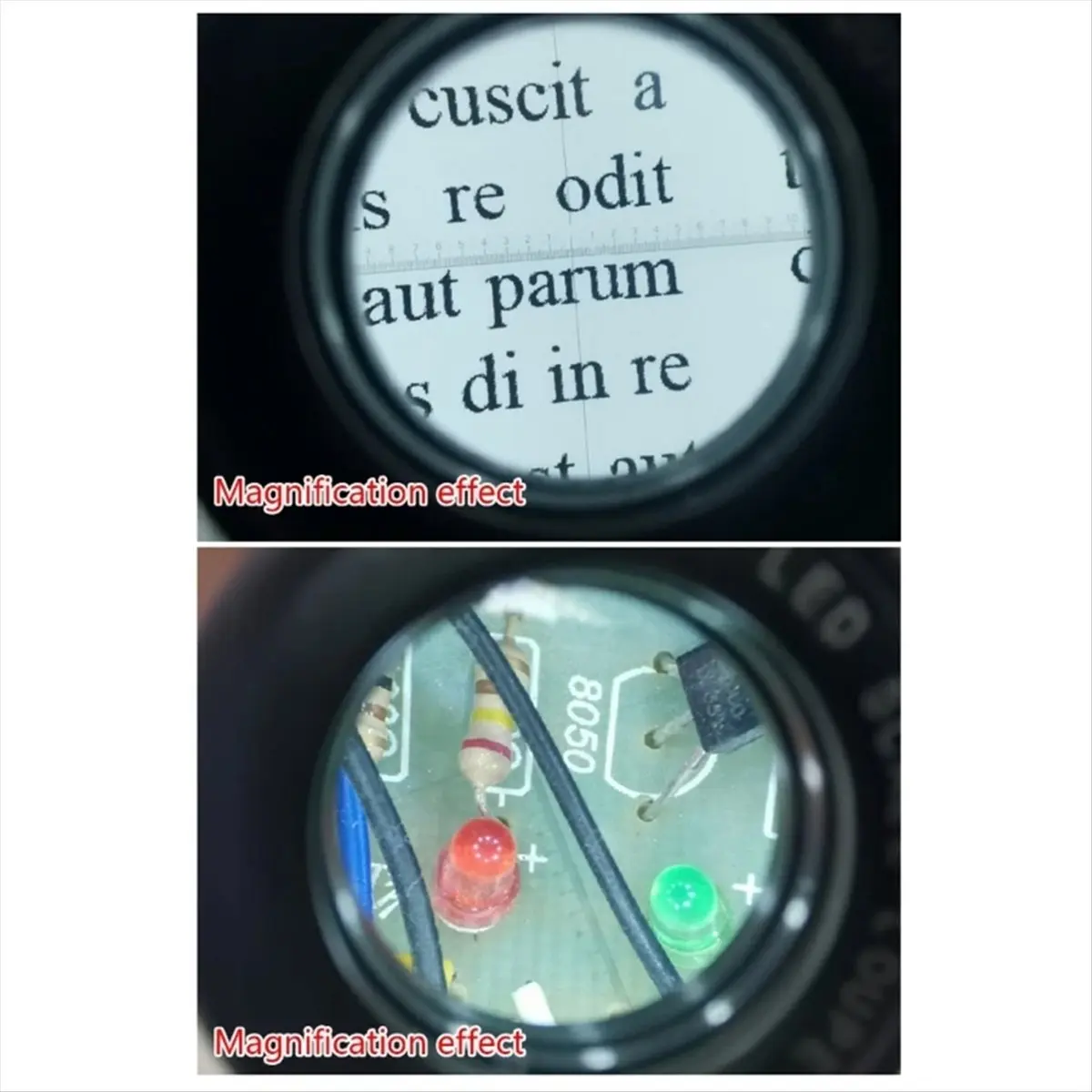 Loupe de précision portable A06R 10X - Loupe de bijoutier et loupe de bureau pour la réparation de tissus