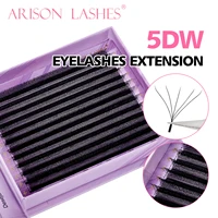 ARISON-Caja magnética de pestañas postizas, suministros de extensión de pestañas negras mate, maquillaje profesional de alta calidad, 5DW