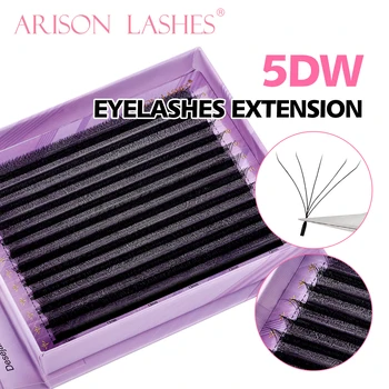 ARISON 5DW Magnetic Box False Eyelashes Matte Black Eyelashes Extension Supplies High…