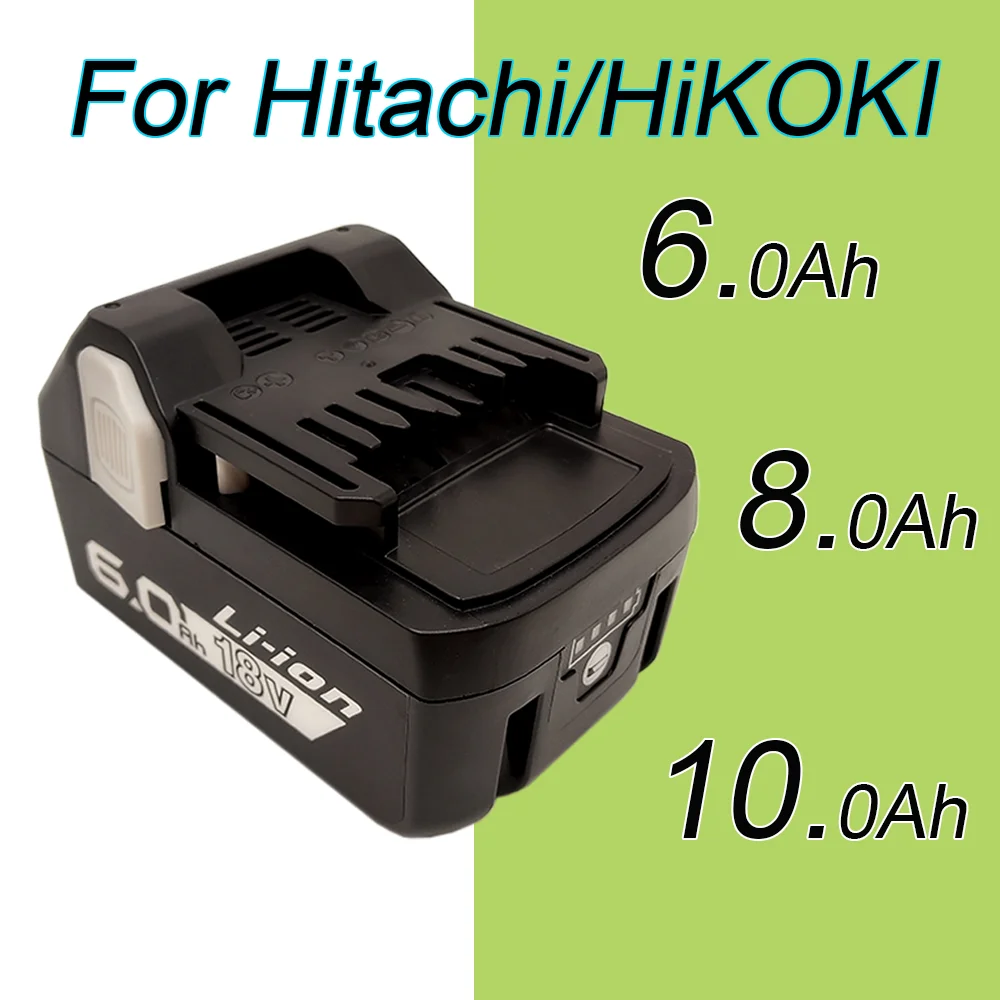 18V Power Tools Li-ion Battery 6000mAh High Capacity Replacement for Hitachi/HiKOKI BSL1830 BSL1850 BSL1860 BCL1815 EBM1830 BSL1