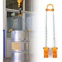NadineDutol Fassheber Vertikalheber, 1 Ton Kettenzug Vertikaler Fassheber 2000lbs für Kunststoff und Metallfässer