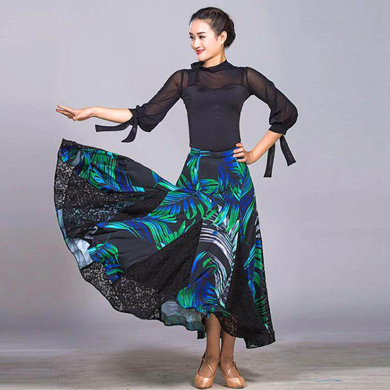 

New 2026 Modern Dance Colorful Skirt Square Dance Adult Dance Suit Large Swing Practice Ballroom Dance Skirt
