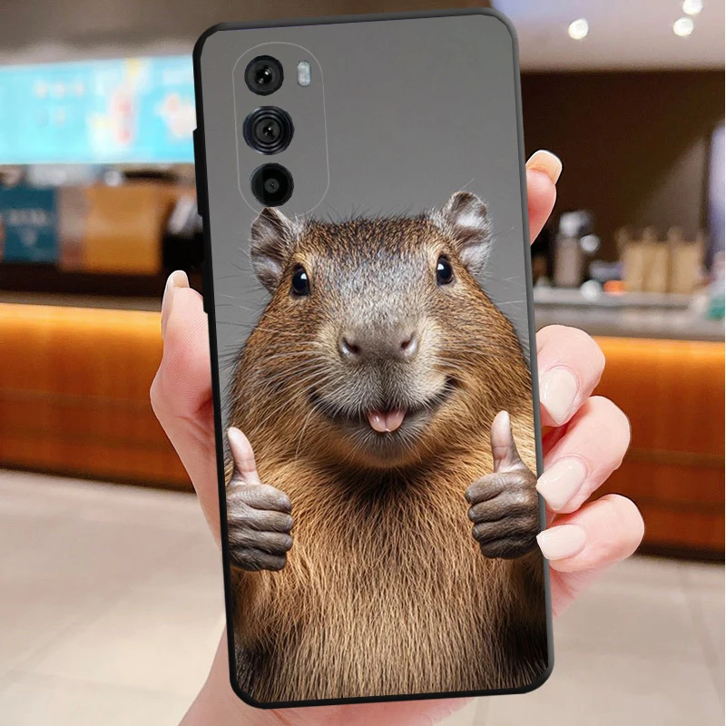 

Animal Capybara Funda Phone Case For Motorola Edge 60 50 40 Pro 60 50 40 30 Ultra Neo Fusion Moto G Play G Stylus