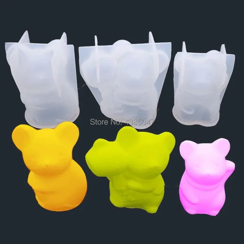 3D New year Lucky Mouse Jewelry Mold Silicone Jewelry Tools for Making Jewelry Accesorries