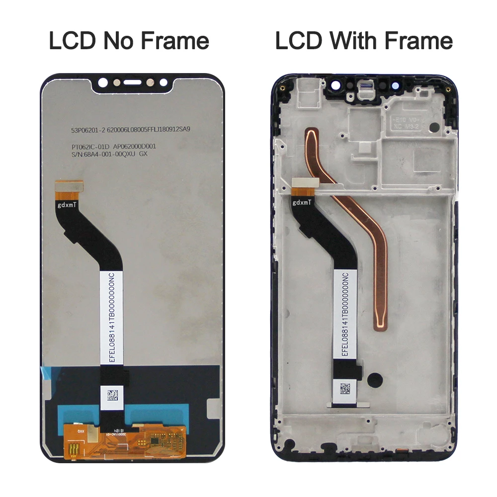 Ensemble écran tactile LCD de remplacement, 6.18 pouces, pour Xiaomi PMédiateur phones F1 Ori Mi Pocophone F1 M1805E10A