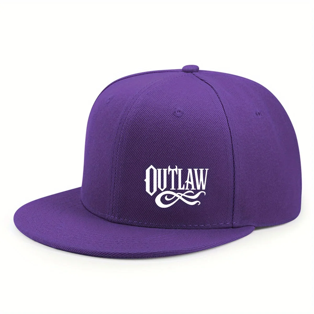 Unisex OUTLAW Bedruckte verstellbare Baseballkappe Herren- und Damenkappe mit flacher Krempe, Urban Street Style, Outdoor-Aktivitätskappe – Detail 2