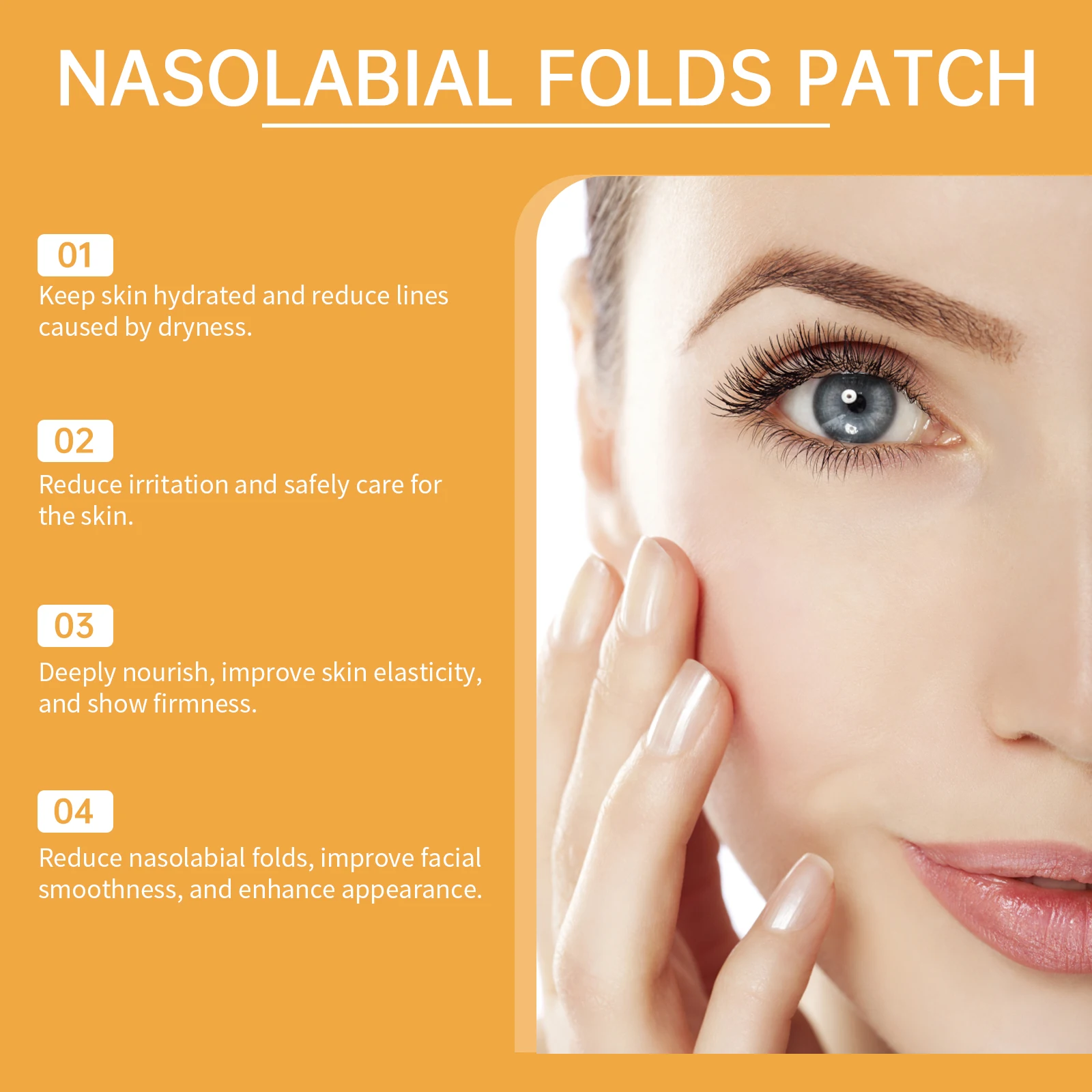 Wrinkle Removal Patch Hyaluronic Nasolabial Folds Face Lifting Sticker Firming Forehead Fine Lines Gel Anti-Aging Collagen Mask