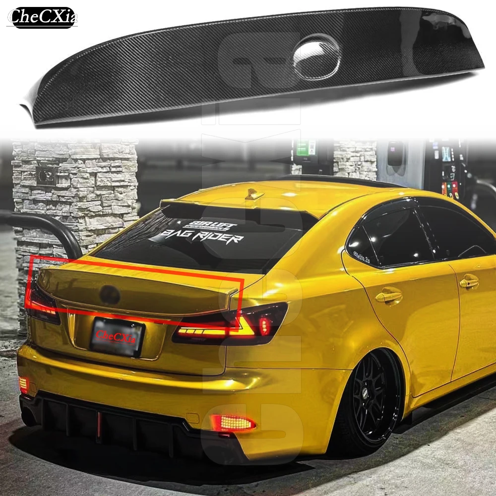 

Carbon Fiber Rear Trunk Boot Duck Spoiler Back Windshield Wing For Lexus IS IS250 IS300 IS350 2006-2012 IS-F WALD Style Styling