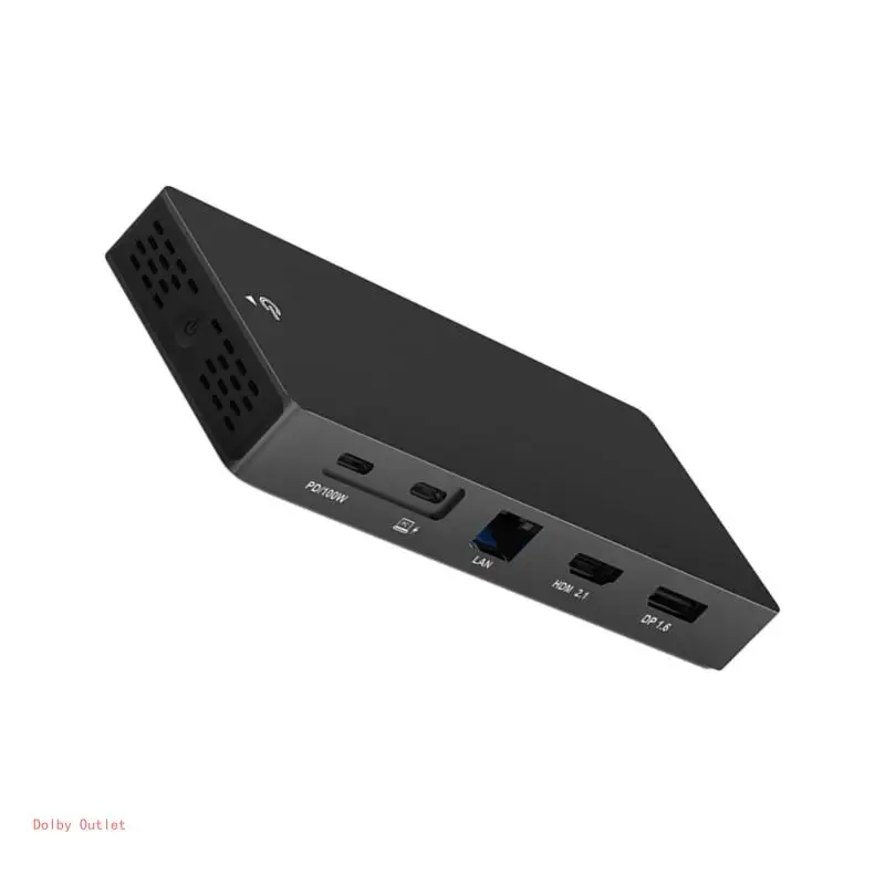 12 Ports Type C Docking Station High Speed Type C Splitter 8K Two HDMIcompatible/8K+4K HDMIcompatible100W+