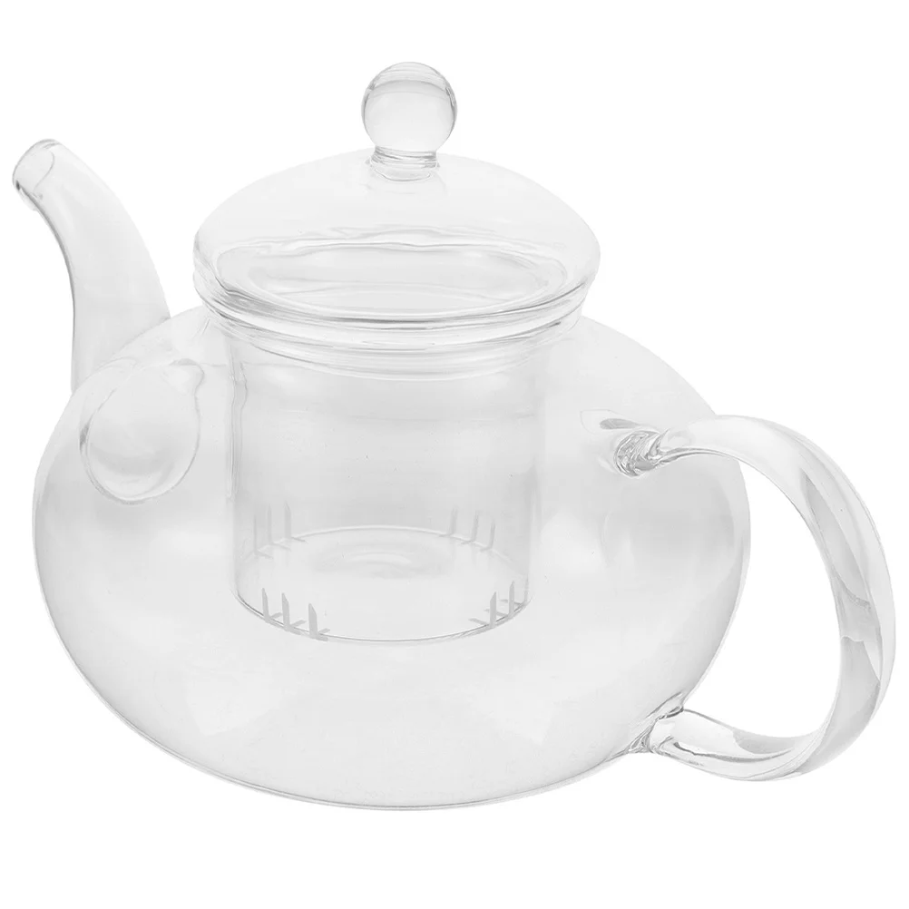 

Thicken Glass Teapot Clear Tea Kettle with Fine Filter Small Capacity for Loose Tea and Coffee Teapot with Strainer