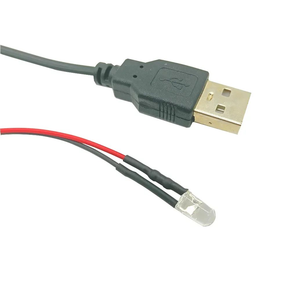 USB Port with Line Light LED F3 F5 Atmosphere Light Bead Decoration Manual Light Source White Red, Green, Blue, Yellow DIY