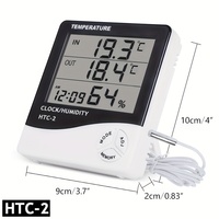 Indoor Temperature Humidimeter Sensor Instrument Electronic Clock LCD Digital Household electronic temperature humidity meter