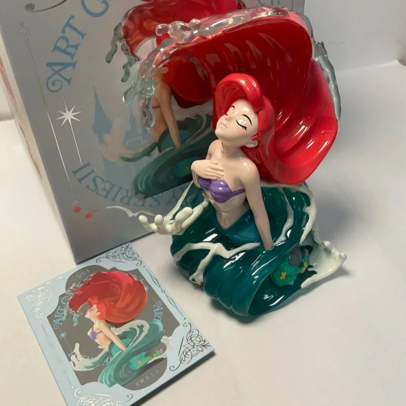 Disney Princess Blind Box Künstlerische Mapping Serie Ariel Jasmine Cinderella Aurora Hua Mulan Schneewittchen Anime Fgiure Modell Spielzeug