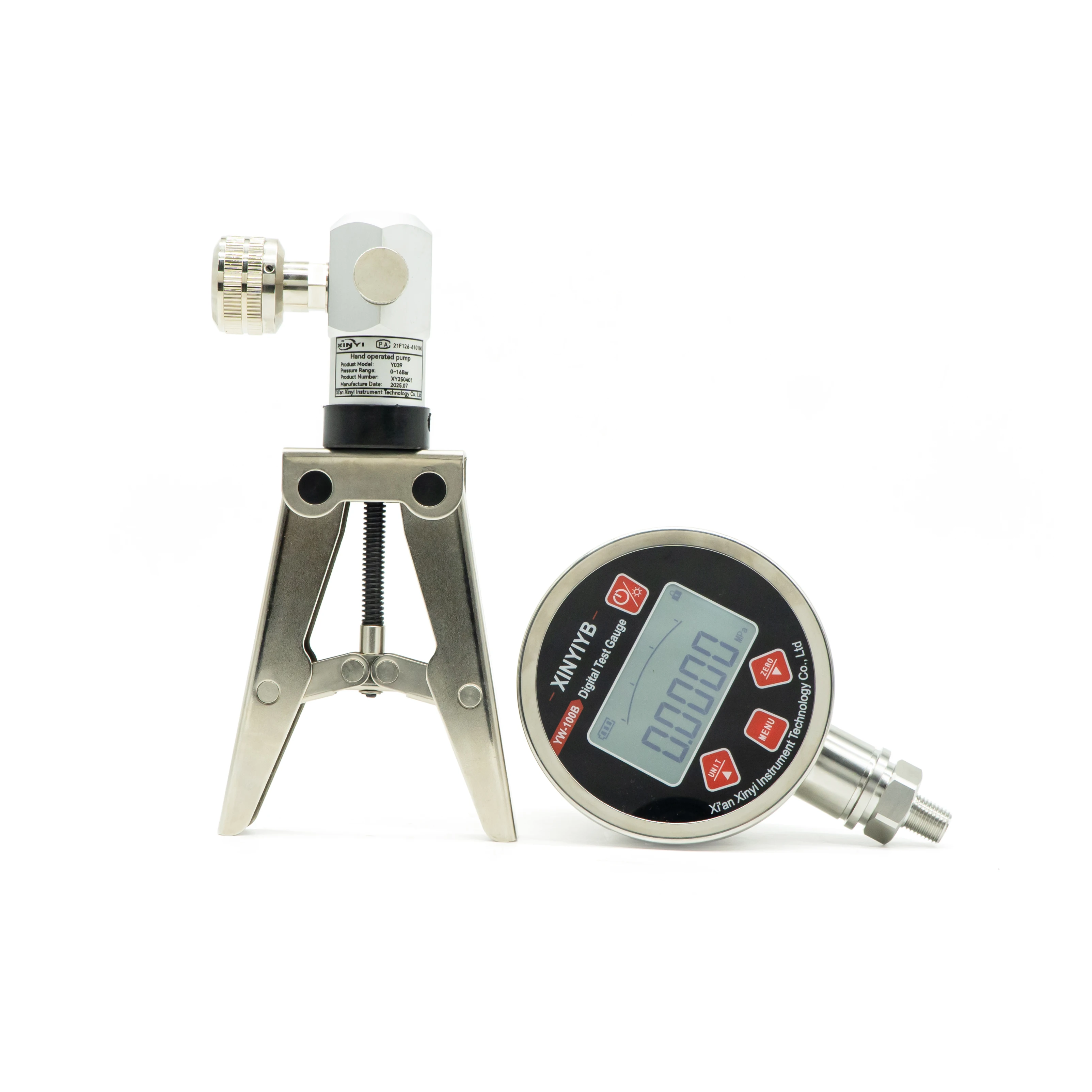 Handheld Pneumatic Pressure Pump Calibrator Portable 20Bar Pressure Gauge Calibration Pump