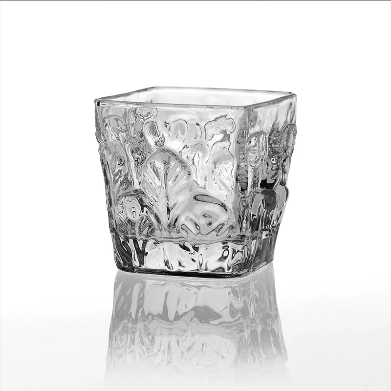 

Square whiskey glass, classical retro creative wine glass