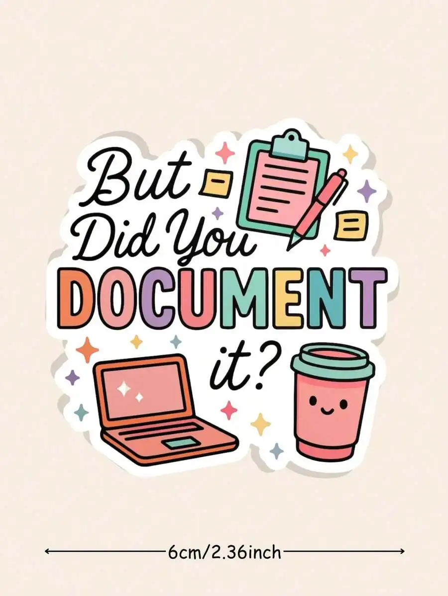 

Funny Sarcastic Office Humor Waterproof Vinyl Sticker, Die-Cut Notebook Laptop Gift