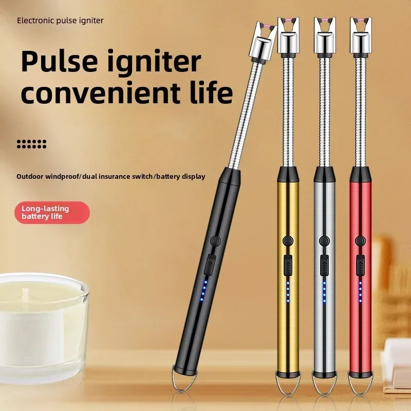 

Home Portable Storage Kitchen Lighter, Windproof Arc Pulse Ignition Gun, USB Electronic Lighter 720 Degree Hose Ignition Stick
