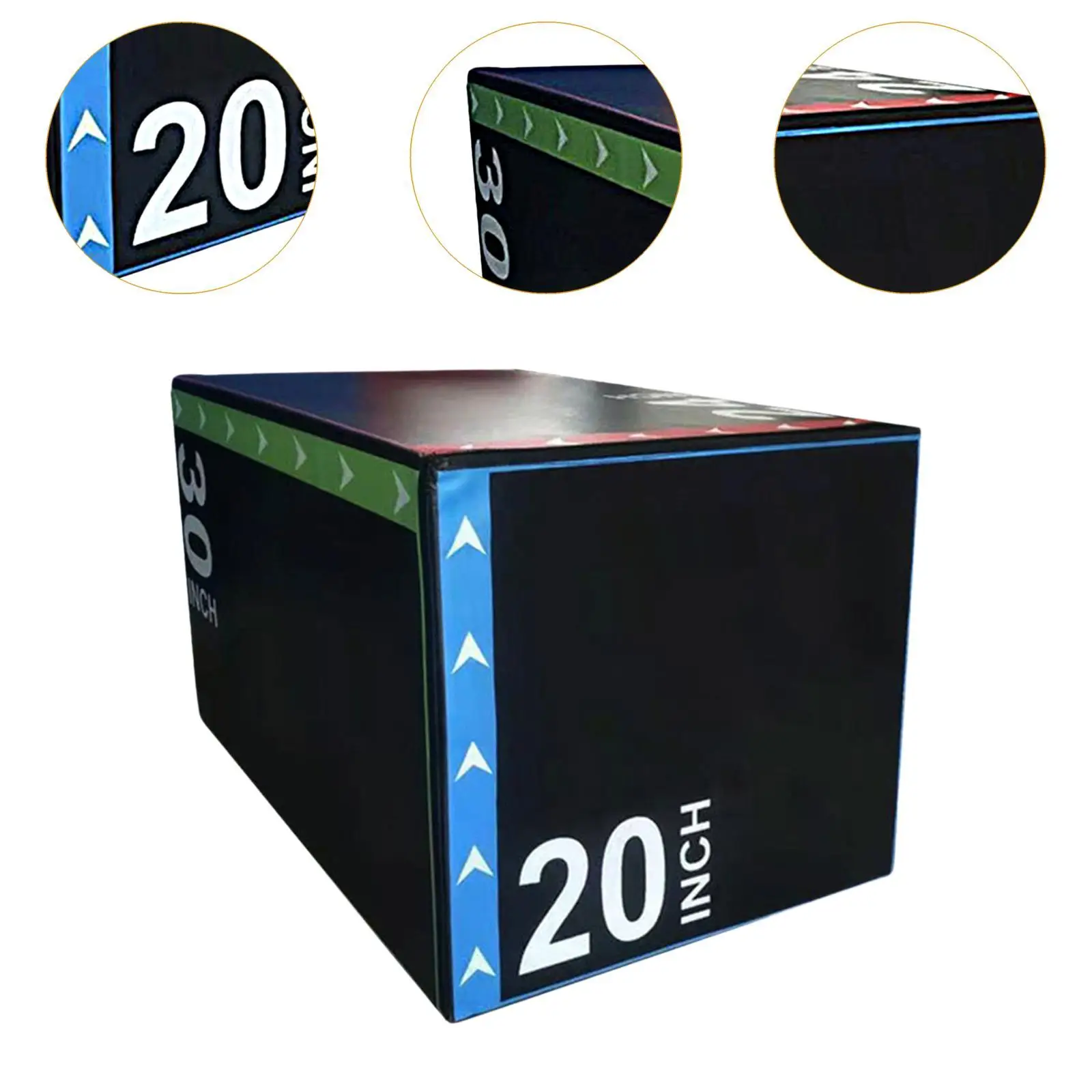 Scatola per saltare Fitness Scatola per saltare plyometrica resistente Plyo Box 3 in 1 per saltare Condizionamento Allenamento per la forza Allenamento Palestra a casa Dips