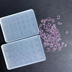 DIY Gothic Style English Letters Mold Kit Goth Alphabet Pendant Resin Mold DIY Jewelry Making Tools Nail Art Crafts