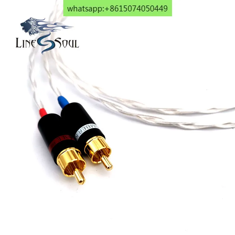 8AG sterling silver RCA signal line HIFI audio amplifier CD player Double Lotus cross-machine line fever audio line