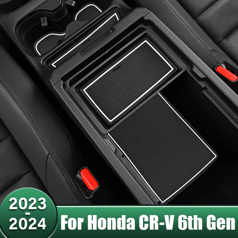 

Silicone Car Non-Slip Door Groove Mats Gate Slot Cup Pad Mat Armrest Storage Pad For Honda CR-V CRV CR V 6th Gen 2023 2024