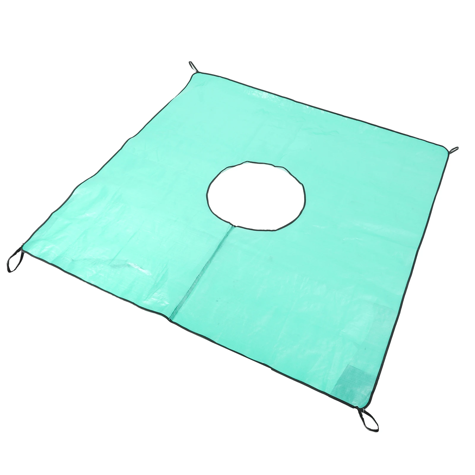 

Garden Tree Pruning Tarp Waterproof Heavy Duty Landscape Tarp 200x200cm Center Hole for Tree Trimming Leaf Collection Outdoor
