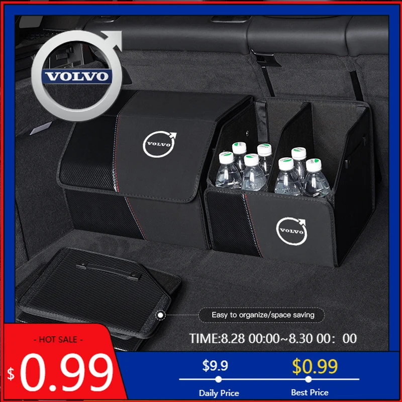 

Колпаки на колеса, кожаный ящик для хранения багажника, складная портативная многофункциональная сумка на багажник для Volvo Rdesign V60 V40 XC90 S60 S80 C30