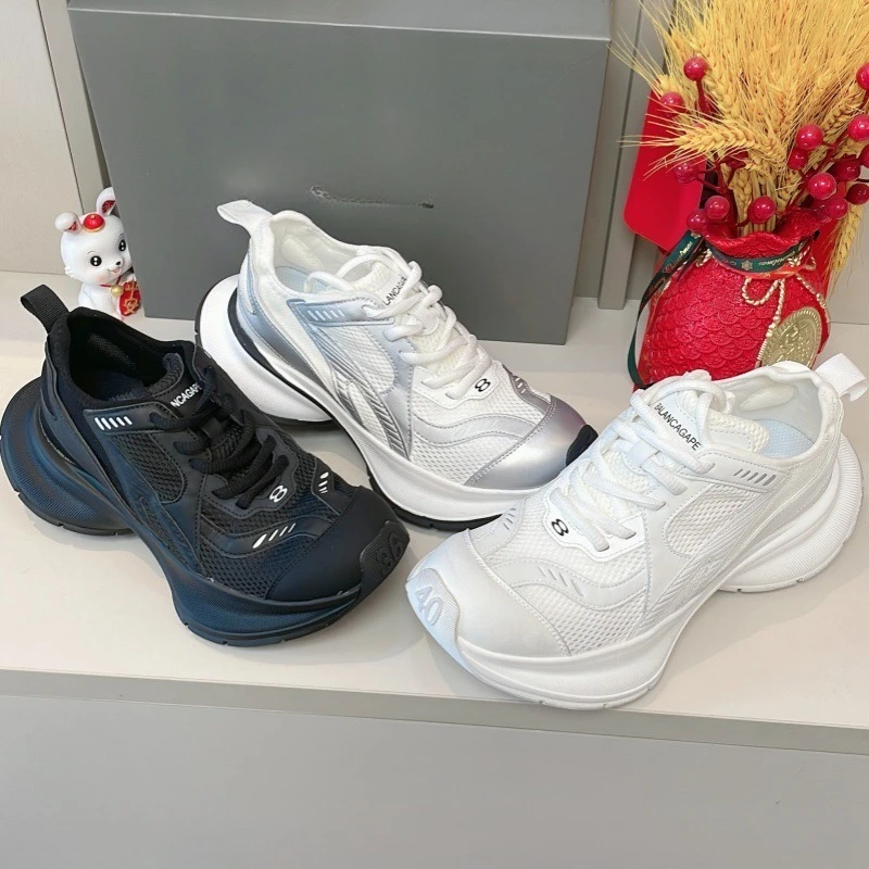 

Новые летние туфли для папы, повседневная дышащая спортивная обувь на толстой подошве с низким берцем и толстой подошвой, модная мужская обувь